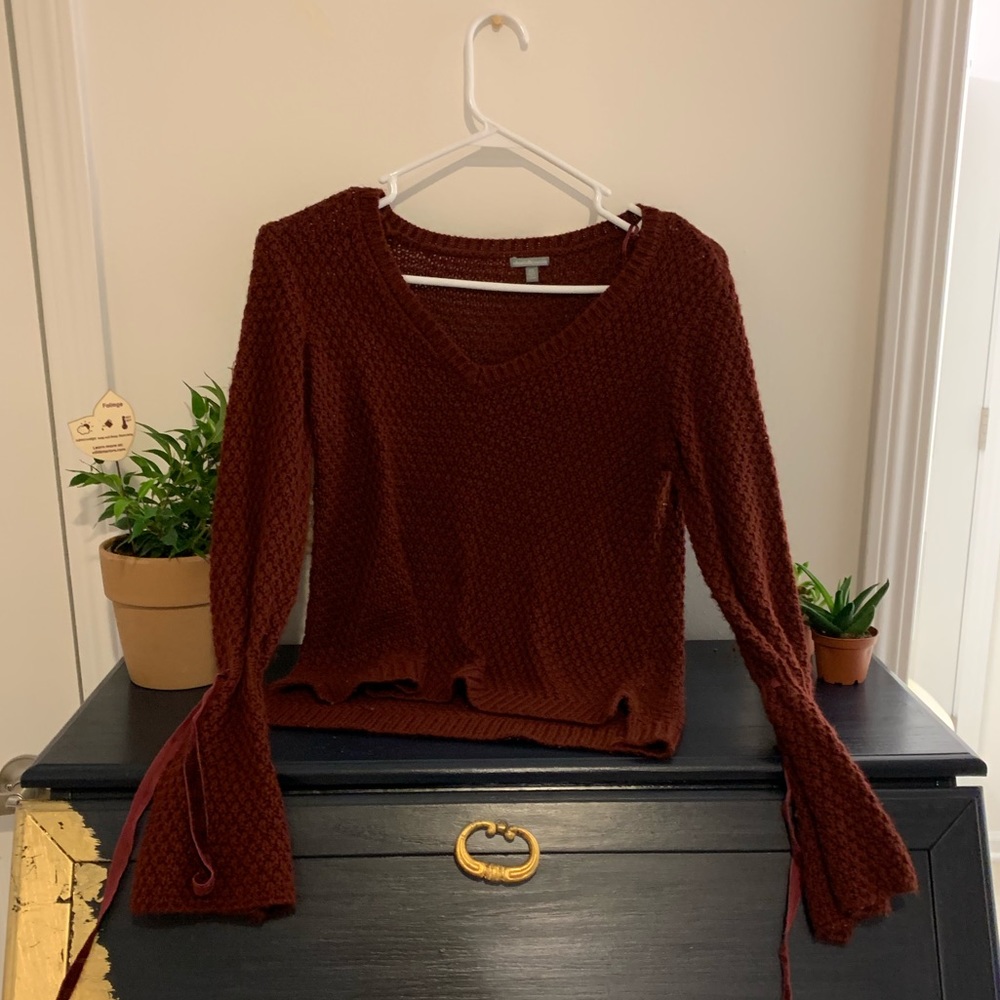 Charlotte Russe Wine/Burgundy Sweater (xs)